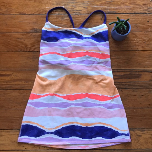 lululemon athletica Tops - LuluLemon Tank Top, RARE Print Colorful Stripes /4